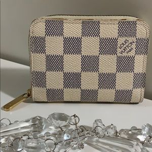 Louis Vuitton Azur Zippy Card Case Coin Purse